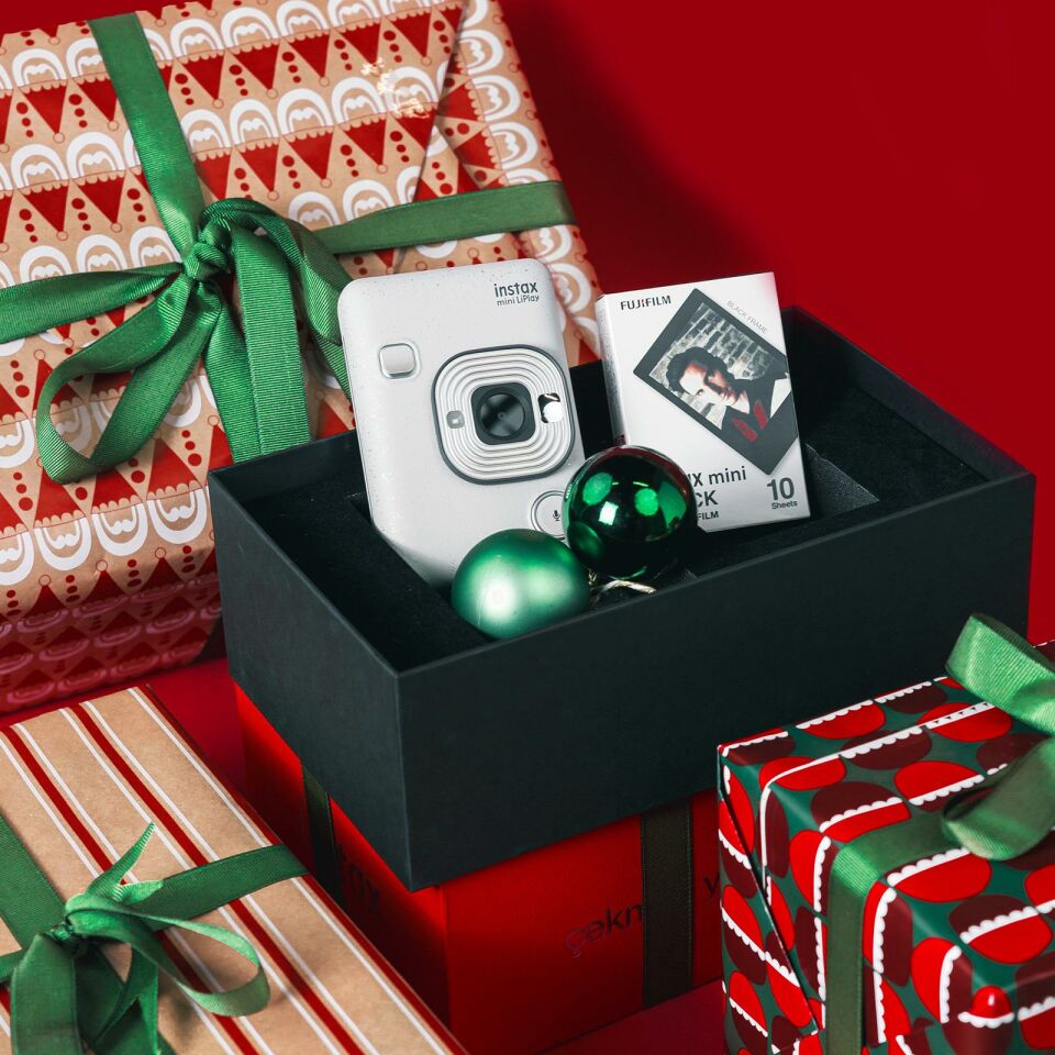 Instax mini LiPlay Stone White Fotoğraf Makinesi Siyah Special Box