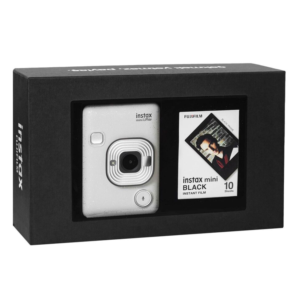 Instax mini LiPlay Stone White Fotoğraf Makinesi Siyah Special Box