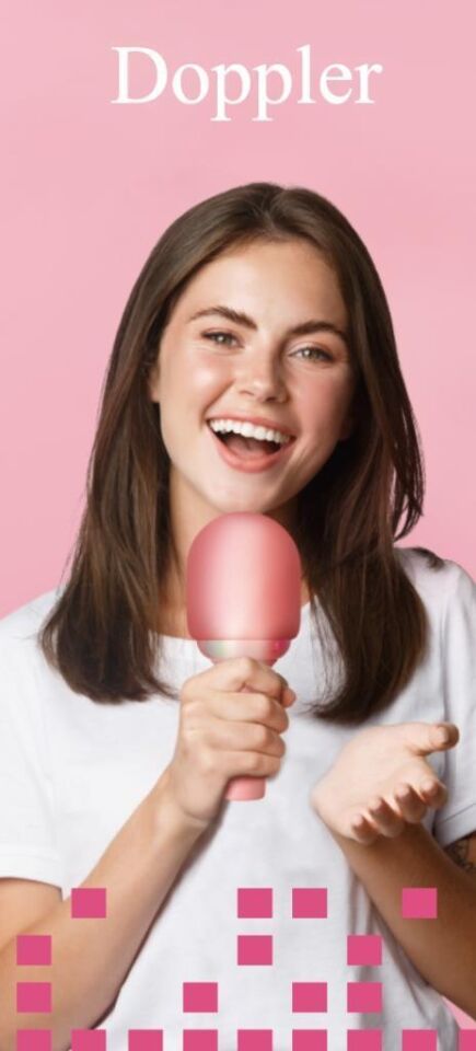 Doppler Rainbow Karaoke Mikrofon