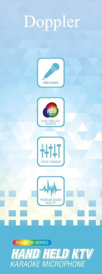 Doppler Rainbow Karaoke Mikrofon
