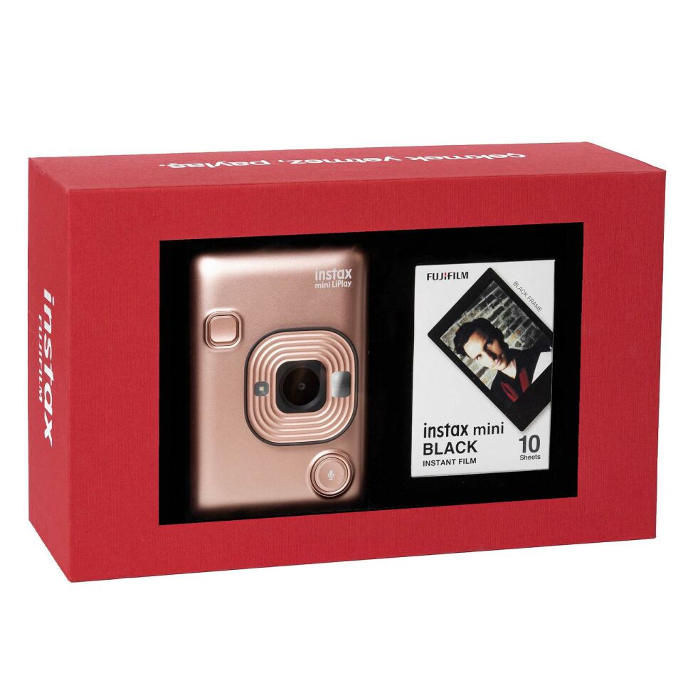 Instax mini LiPlay Blush Gold Fotoğraf Makinesi Kırmızı Special Box