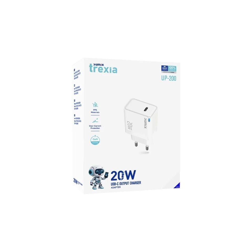 Sunix UP 200 USB C Şarj Aleti Başlık 20W