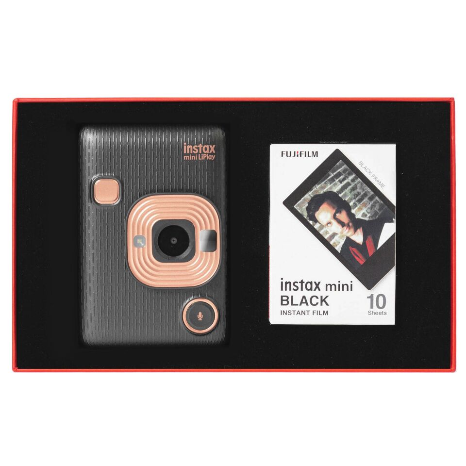 İnstax mini LiPlay Elegant Black Fotoğraf Makinesi Kırmızı Special Box
