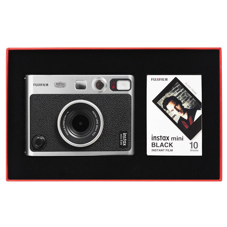 İnstax Mini Evo Siyah Fotoğraf Makinesi Kırmızı Kutulu Special Box