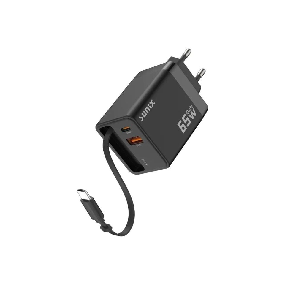 Sunix S 160 65W GaN Teknoloji Hızlı Şarj Cihazı Kablolu