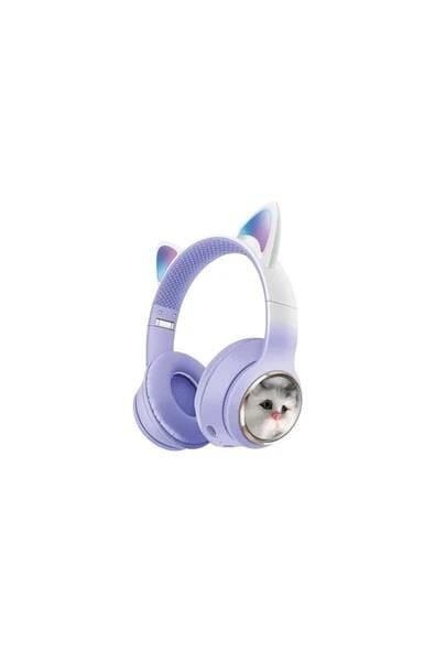 Sunix BLT 45 Wireless 5.3 Stereo Kedili Kulak Üstü Bluetooth Kulaklık Mor