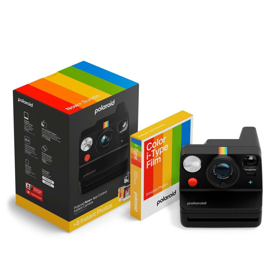 Polaroid Now+ Gen 3 Siyah + Color Film Bundle (8 film)