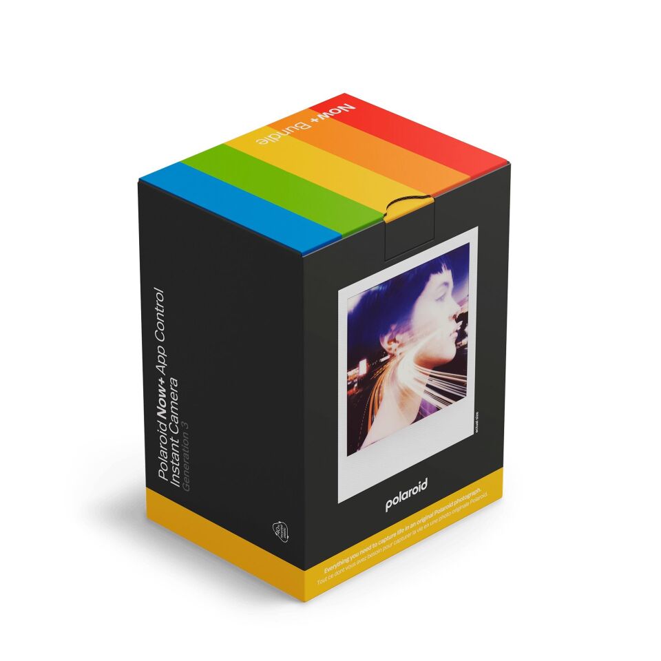 Polaroid Now+ Gen 3 Siyah + Color Film Bundle (8 film)