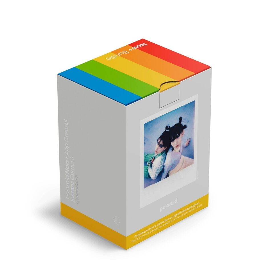 Polaroid Now+ Gen 3 Beyaz + Color Film Bundle (8 film)