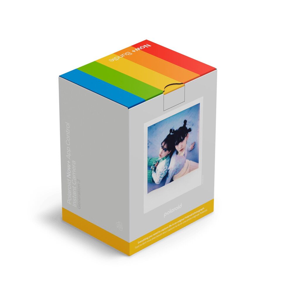 Polaroid Now+ Gen 3 Beyaz + Color Film Bundle (8 film)