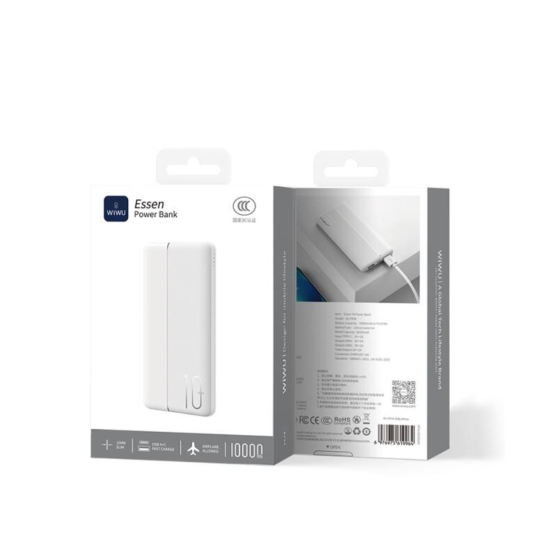 Wiwu Wi P078 Essen Serisi LED Işık Göstergeli Taşınabilir Powerbank 10000mAh