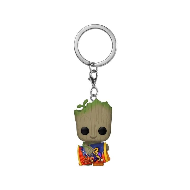 Funko POP Anahtarlık Marvel I Am Groot: Groot wıth Cheese Puffs