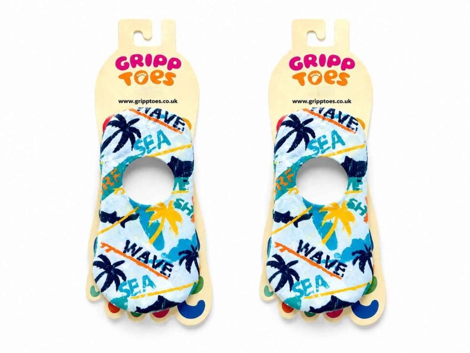 GrippToes Kaymaz Damla Tabanlı Deniz&Havuz Çorabı  A1 Çok Renkli - 33-35