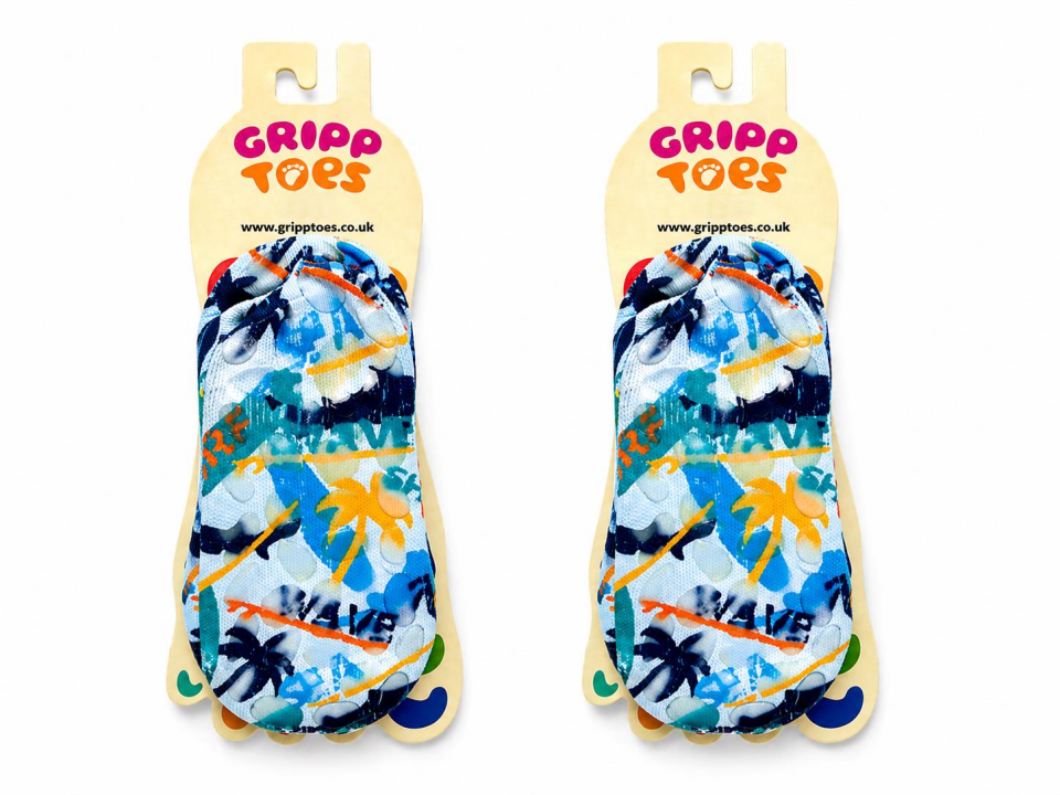 GrippToes Kaymaz Damla Tabanlı Deniz&Havuz Çorabı  A1 Çok Renkli - 27-29