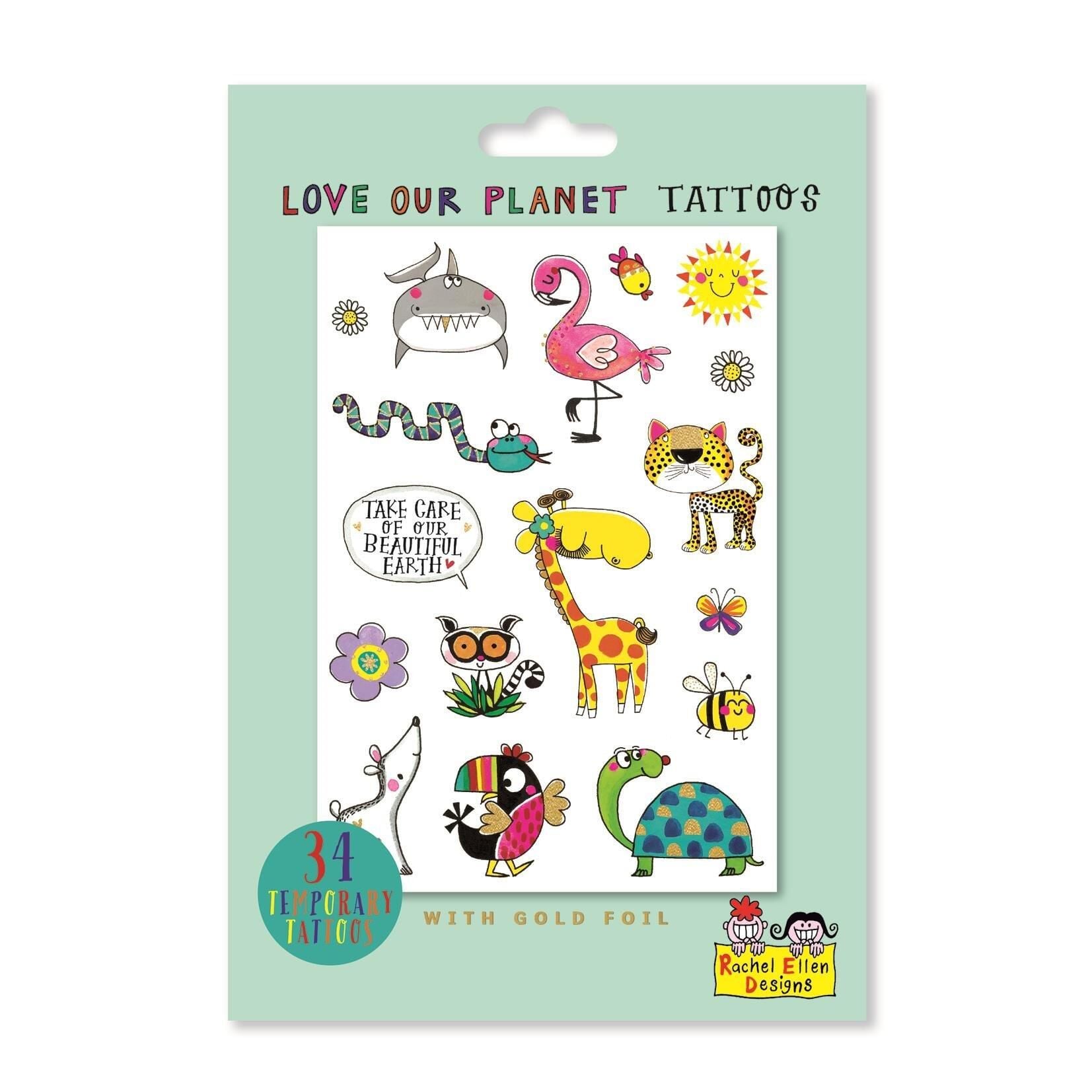 Rachel Ellen Geçici Dövme / Love Our Planet