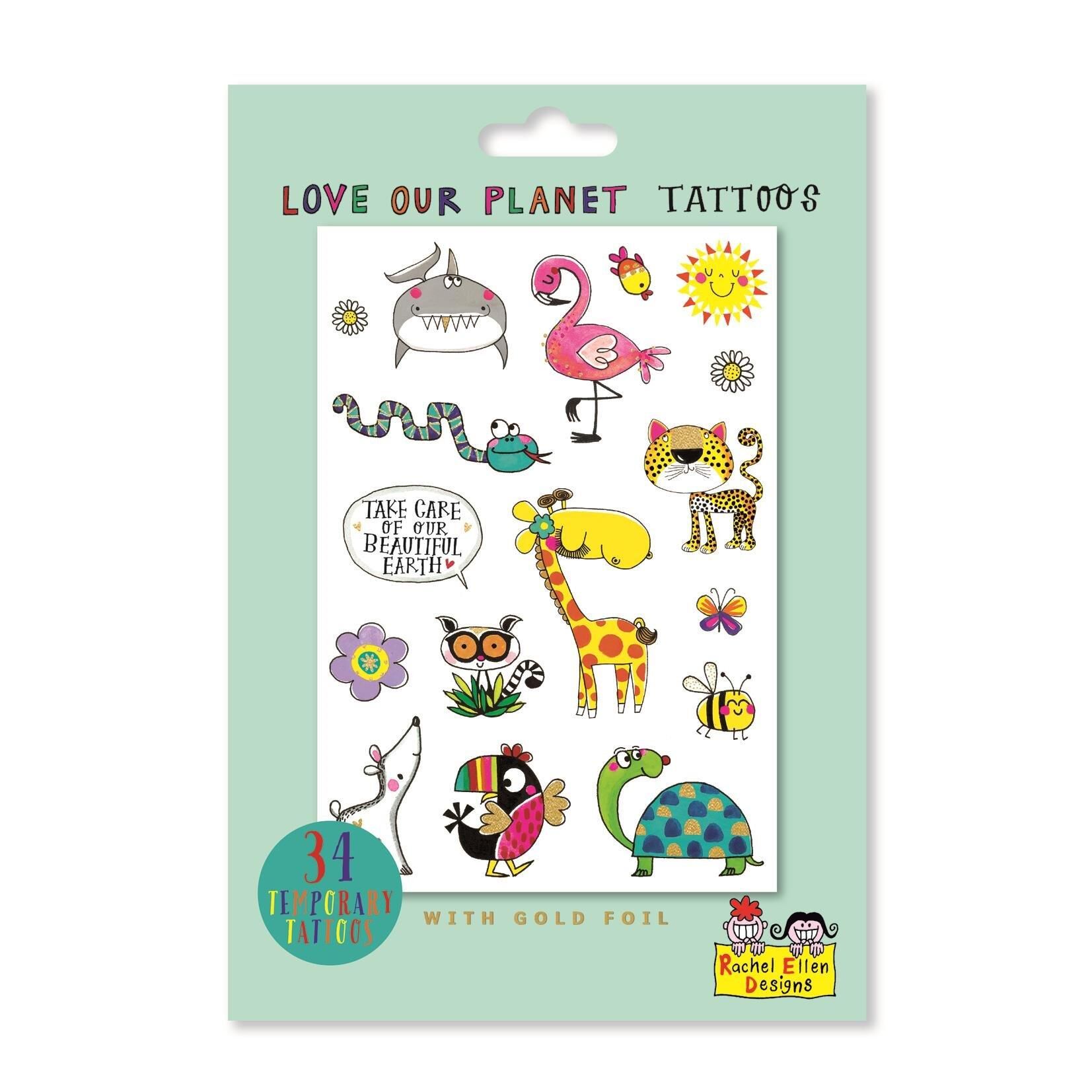 Rachel Ellen Geçici Dövme / Love Our Planet