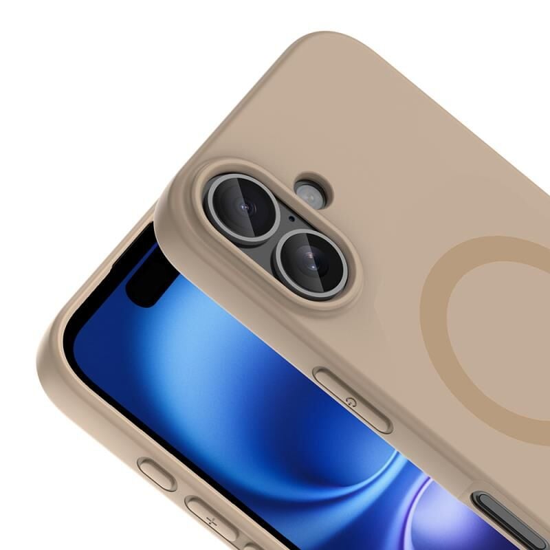 Zore  iPhone 17  MagSafe Şarj Özellikli  Aris Silikon Kılıf Krem