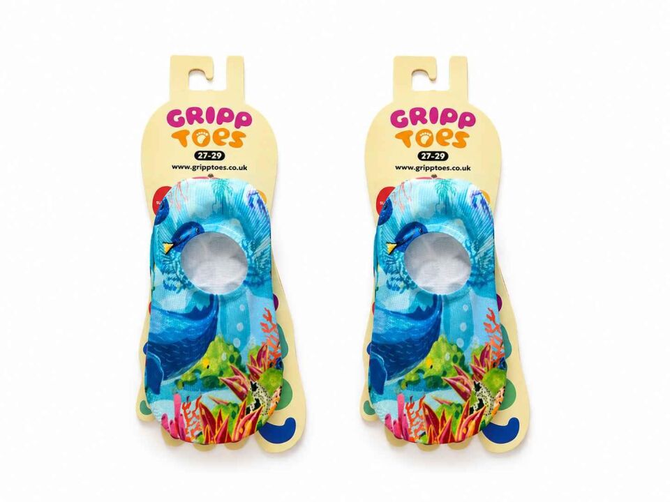 GrippToes Kaymaz Damla Tabanlı Deniz&Havuz Çorabı B1 Çok Renkli - 30-32