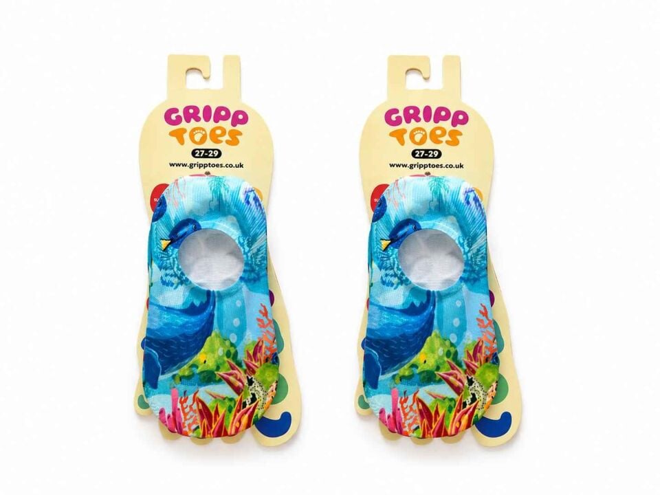 GrippToes Kaymaz Damla Tabanlı Deniz&Havuz Çorabı B1 Çok Renkli - 33-35