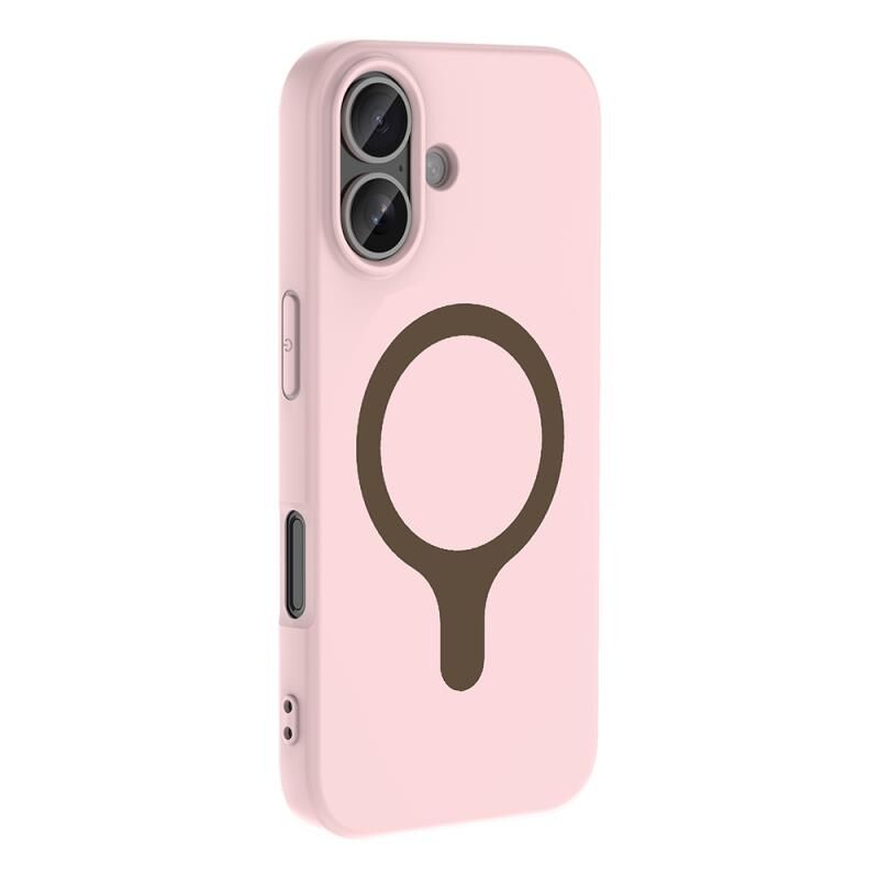 Zore  iPhone 17  MagSafe Şarj Özellikli  Aris Silikon Kılıf Açık Pembe
