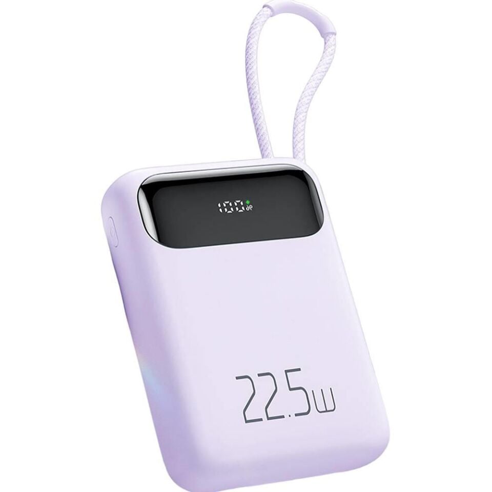 Mcdodo MC-3245 22.5W PD+QC 10000 mAh Powerbank & Type-C Şarj Kablosu - Mor