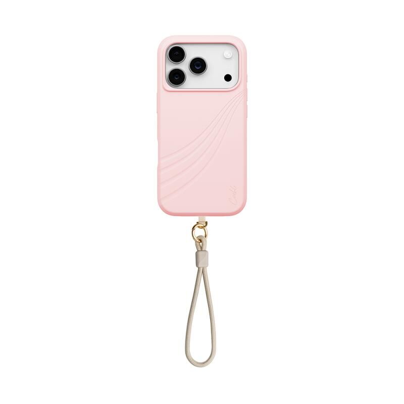 Zore iPhone 17 Pro Kılıf Magsafe Şarj Özellikli Soft Arka Yüzey Askı İpli Coehl Serina Kılıf Pembe