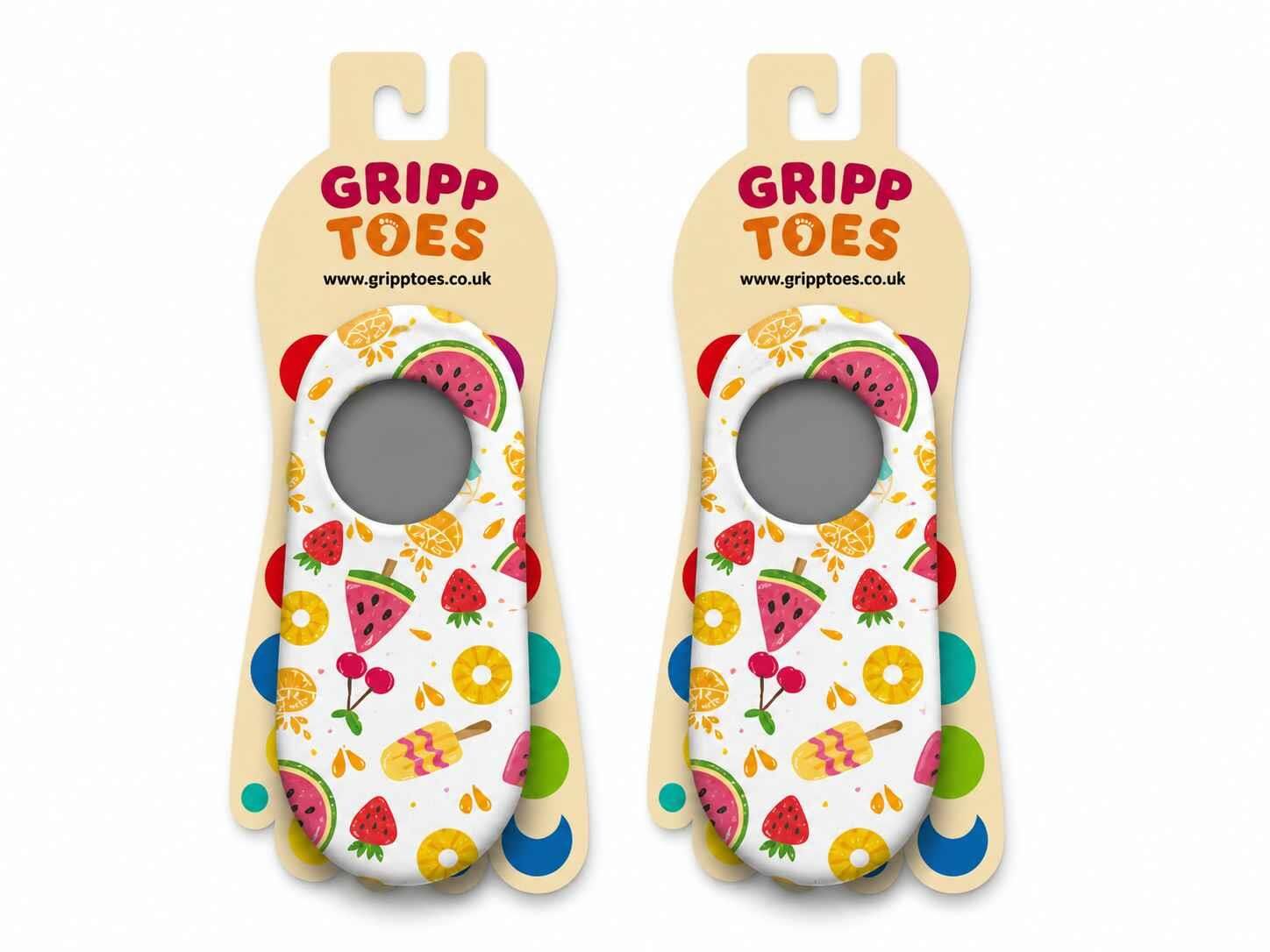 GrippToes Kaymaz Damla Tabanlı Deniz&Havuz Çorabı  C2 Çok Renkli - 30-32