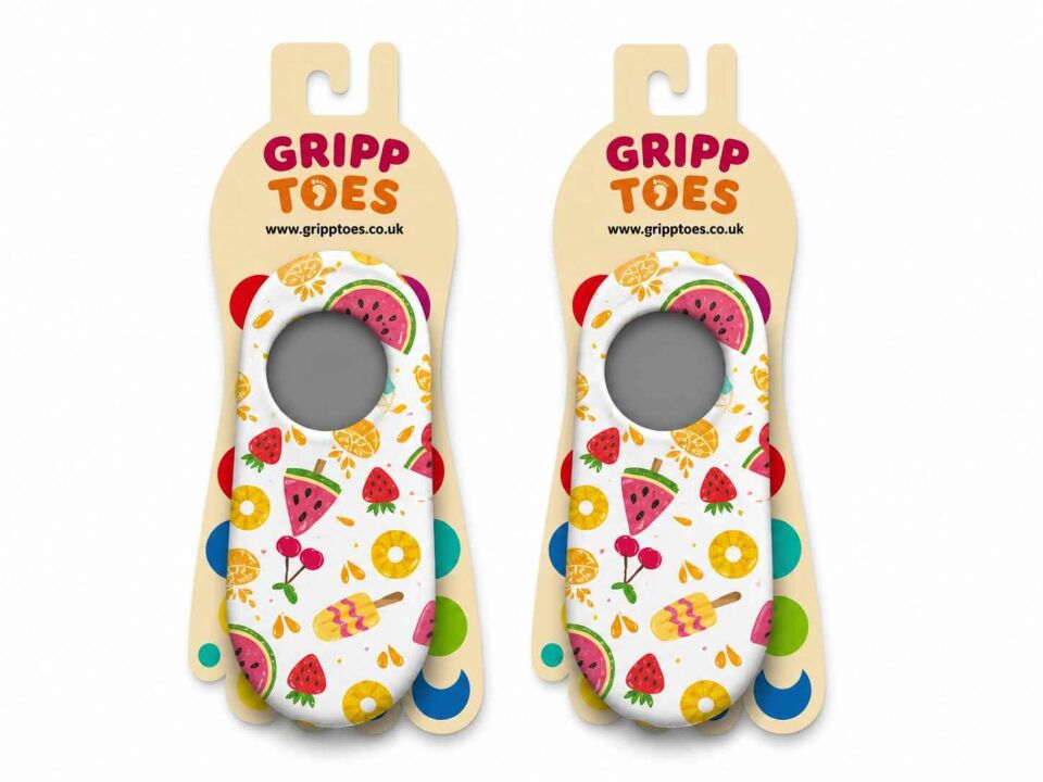 GrippToes Kaymaz Damla Tabanlı Deniz&Havuz Çorabı  C2 Çok Renkli - 33-35