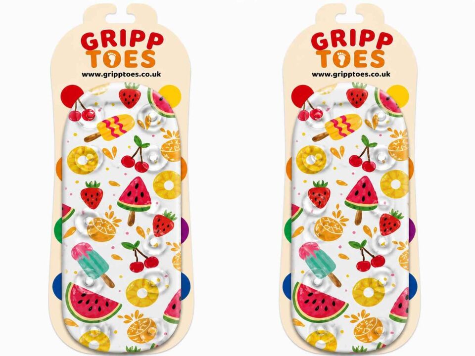 GrippToes Kaymaz Damla Tabanlı Deniz&Havuz Çorabı  C2 Çok Renkli - 30-32
