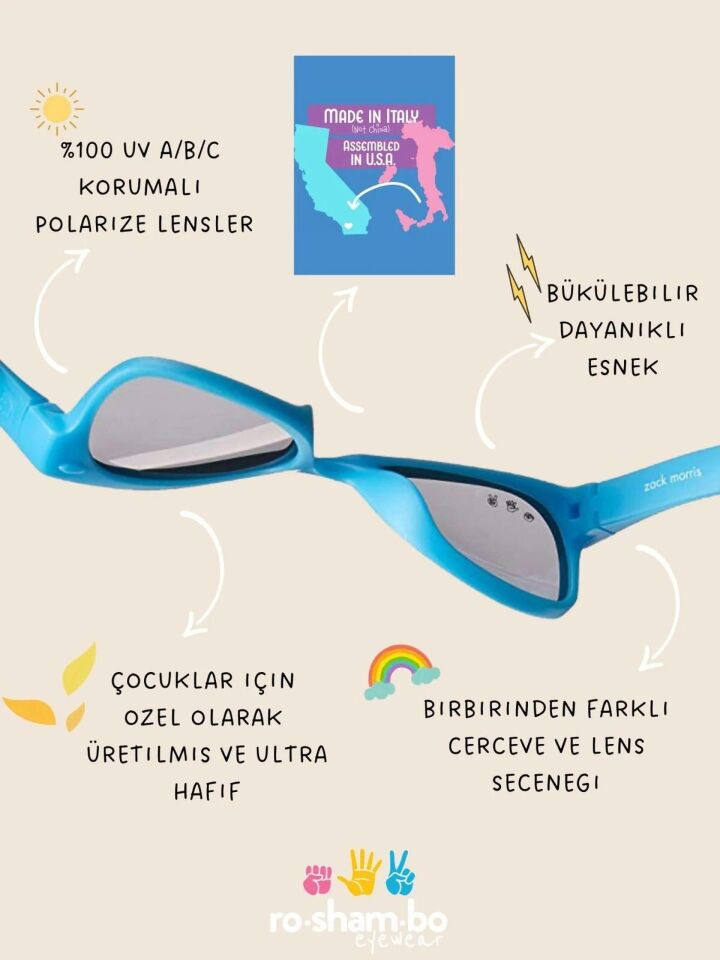 Roshambo Eyewear Popple Mor Lens R - Toddler Güneş Gözlüğü