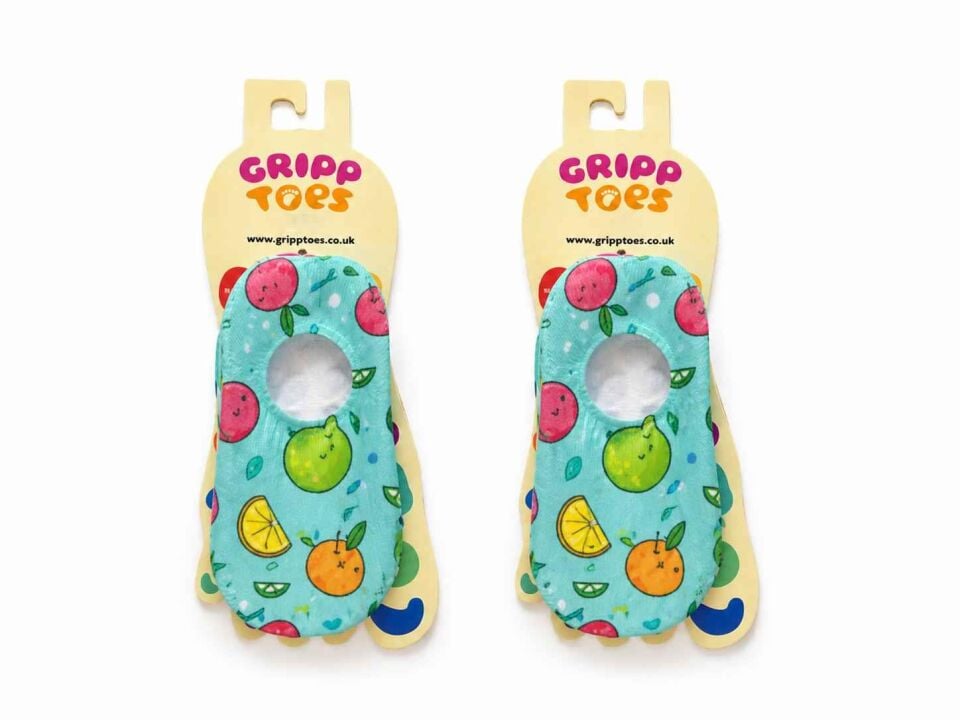 GrippToes Kaymaz Damla Tabanlı Deniz&Havuz Çorabı D1 Çok Renkli - 33-35