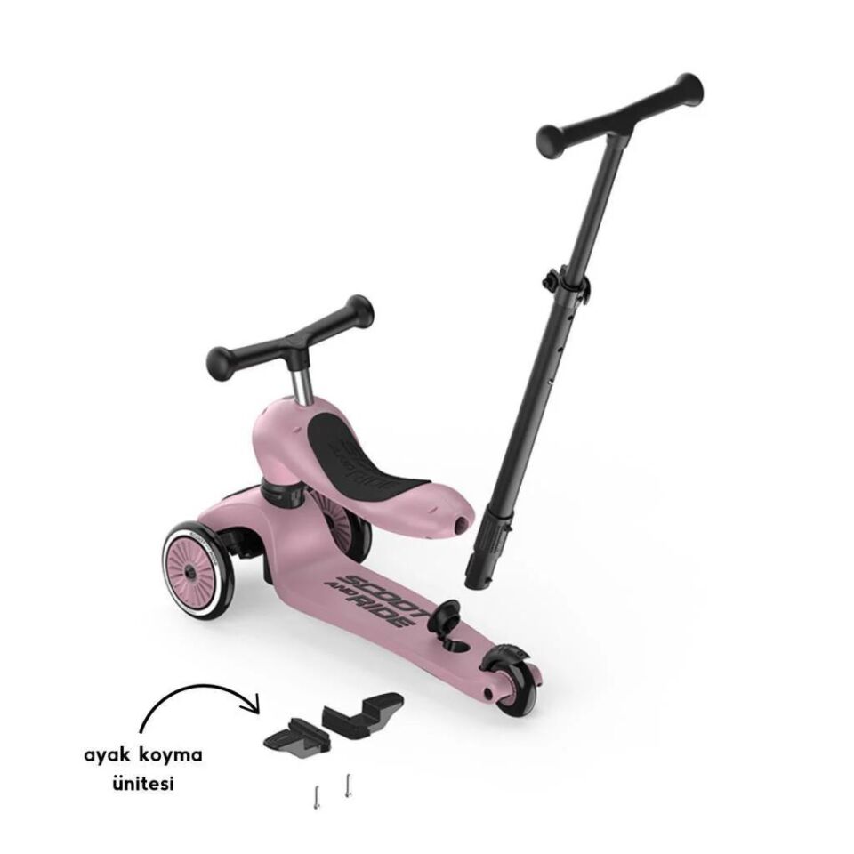 Scoot and Ride Push and Go Ebeveyn Kontrollü Çocuk Scooter Steel