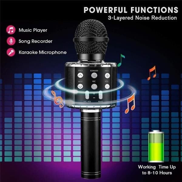 Doppler Concerto Led Işıklı Karaoke Mikrofonu