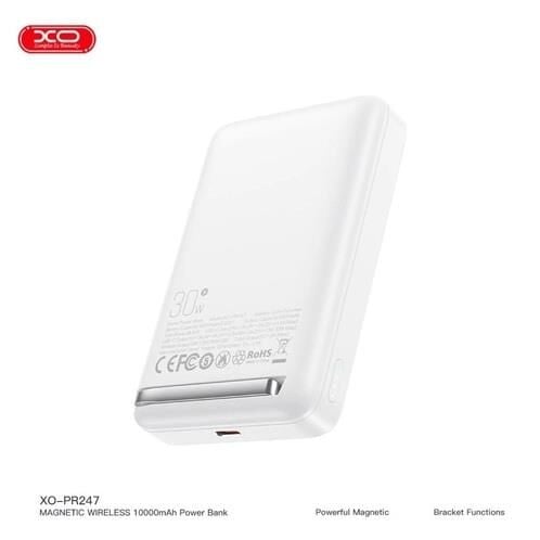 XO PR247 10000mAh Qi2 Sertifikalı MagSafe Powerbank  30W PD USB C Çıkışlı Standlı Kablosuz Şarj
