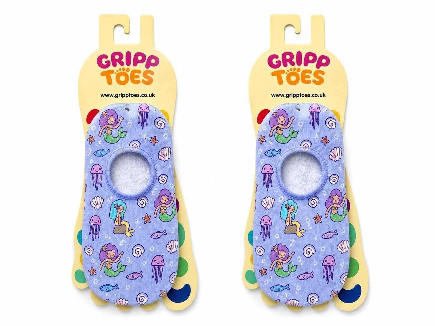 GrippToes Kaymaz Damla Tabanlı Deniz&Havuz Çorabı E1 Çok Renkli - 33-35
