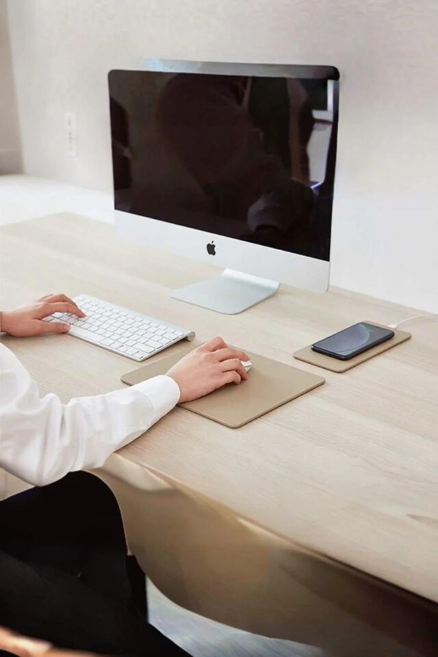 POUT Hands 3 Split 2in1 Wireless Şarjlı Mouse Pad Latte Cream