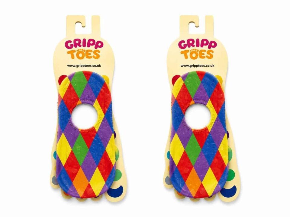 GrippToes Kaymaz Damla Tabanlı Deniz&Havuz Çorabı F1 Çok Renkli - 33-35