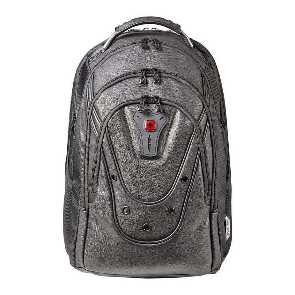 Wenger Ibex 125Th Leather Backpack Siyah