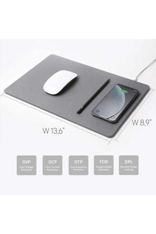 POUT Hands 3 Wireless Şarjlı Mouse Pad Dust Grey