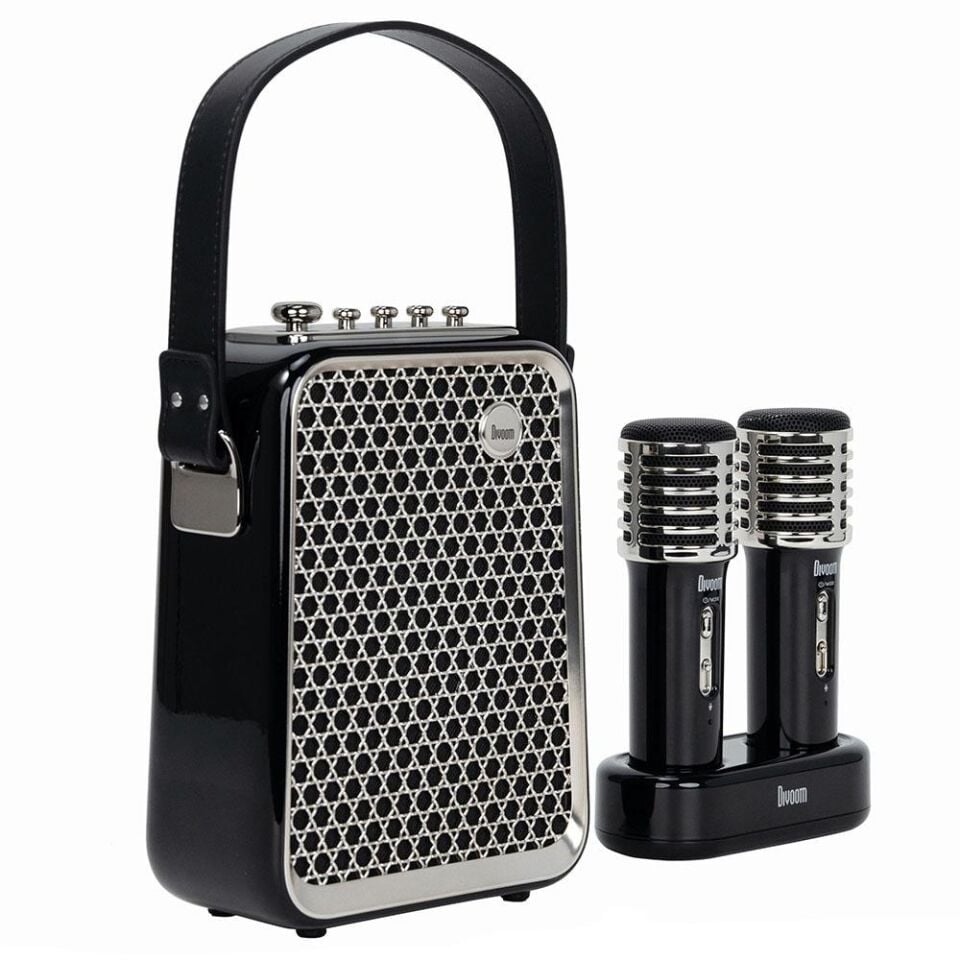 Divoom SongBird-HQ Beyaz Çift Mikrofonlu Bluetooth Hoparlör Siyah