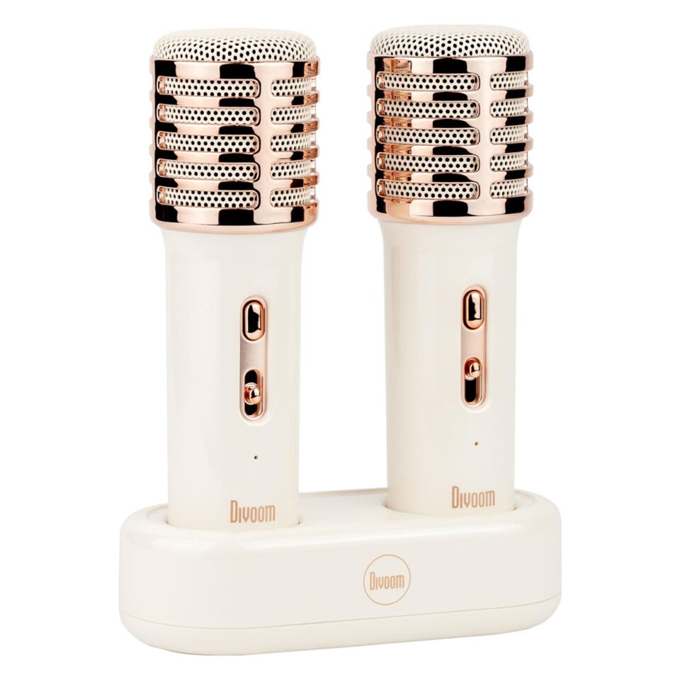 Divoom SongBird-HQ Beyaz Çift Mikrofonlu Bluetooth Hoparlör Siyah