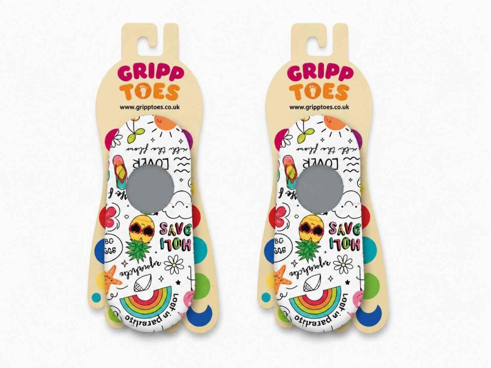 GrippToes Kaymaz Damla Tabanlı Deniz&Havuz Çorabı F2 Çok Renkli - 33-35